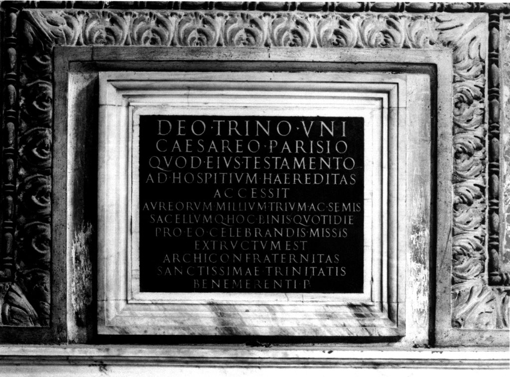 lapide commemorativa by Domenichi Cesare (sec. XVII)